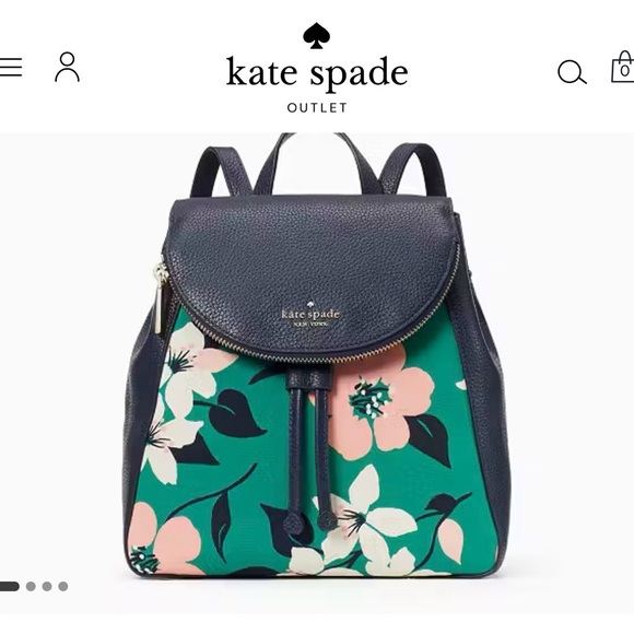Kate Spade ♠️ Leila Lily Blooms Medium Flap Backpack